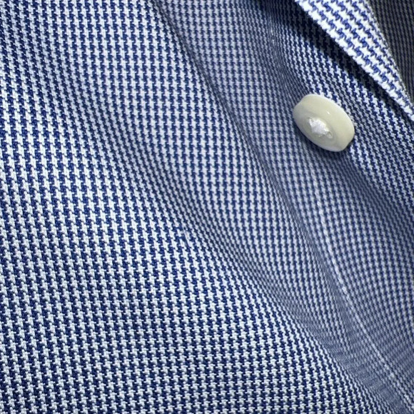 Brooks Brothers Regent Long Sleeve Blue Stripe Dress Shirt - Men's 17 1/2 - Picture 4 of 11